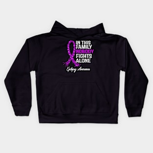 Epilepsy Awareness In This Family Nobody Fights Alone Kids Hoodie